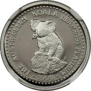 Australia 15 Dollars Koala 1998 KM# 457 1/10 OZ 9995 PLATINUM ∙ 1998 ∙ THE AUSTRALAIN KOALA coin reverse Australia 15 Dollars Koala 1998 KM# 457 1/10 OZ 9995 PLATINUM ∙ 1998 ∙ THE AUSTRALAIN KOALA coin reverse