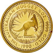 Australia 15 Dollars The Australian Nugget 1990 KM# 141 ELIZABETH II AUSTRALIA 15 DOLLARS RDM coin obverse Australia 15 Dollars The Australian Nugget 1990 KM# 141 ELIZABETH II AUSTRALIA 15 DOLLARS RDM coin obverse