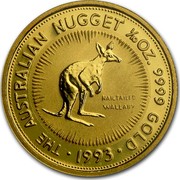 Australia 15 Dollars The Australian Nugget 1993 KM# 234 THE AUSTRALIAN NUGGET 1/10 OZ. 9999 GOLD NAILTAILED WALLABY *YEAR* coin reverse Australia 15 Dollars The Australian Nugget 1993 KM# 234 THE AUSTRALIAN NUGGET 1/10 OZ. 9999 GOLD NAILTAILED WALLABY *YEAR* coin reverse