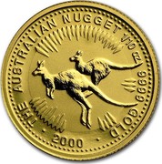 Australia 15 Dollars The Australian Nugget 2000 KM# 465 THE AUSTRALIAN NUGGET 1/10 OZ. 9999 GOLD *YEAR* coin reverse Australia 15 Dollars The Australian Nugget 2000 KM# 465 THE AUSTRALIAN NUGGET 1/10 OZ. 9999 GOLD *YEAR* coin reverse