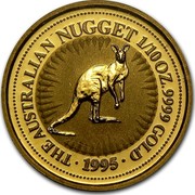 Australia 15 Dollars (The Australian Nugget) KM# 242 THE AUSTRALIAN NUGGET 1/10 OZ. 9999 GOLD *YEAR* coin reverse Australia 15 Dollars (The Australian Nugget) KM# 242 THE AUSTRALIAN NUGGET 1/10 OZ. 9999 GOLD *YEAR* coin reverse