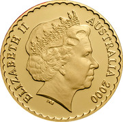 Australia 150 Dollars Cooktown Orchid 2000 KM# 513 ELIZABETH II AUSTRALIA 2000 IRB coin obverse Australia 150 Dollars Cooktown Orchid 2000 KM# 513 ELIZABETH II AUSTRALIA 2000 IRB coin obverse
