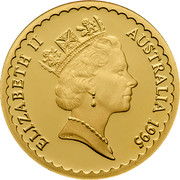 Australia 150 Dollars The Waratah Flower 1995 KM# 309 ELIZABETH II AUSTRALIA 1995 RDM coin obverse Australia 150 Dollars The Waratah Flower 1995 KM# 309 ELIZABETH II AUSTRALIA 1995 RDM coin obverse
