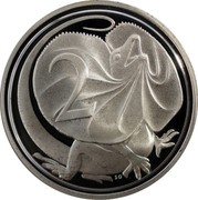 Australia 2 Cents Frilled-Neck Lizard 1991 KM# 79a 2 SD coin reverse Australia 2 Cents Frilled-Neck Lizard 1991 KM# 79a 2 SD coin reverse