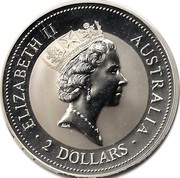 Australia 2 Dollars The Australian Kookaburra 1994 KM# 230a ELIZABETH II AUSTRALIA 2 DOLLARS RDM coin obverse Australia 2 Dollars The Australian Kookaburra 1994 KM# 230a ELIZABETH II AUSTRALIA 2 DOLLARS RDM coin obverse