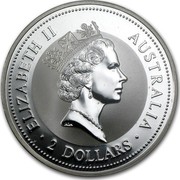 Australia 2 Dollars The Australian Kookaburra 1997 KM# 319 ELIZABETH II AUSTRALIA 2 DOLLARS RDM coin obverse Australia 2 Dollars The Australian Kookaburra 1997 KM# 319 ELIZABETH II AUSTRALIA 2 DOLLARS RDM coin obverse