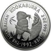 Australia 2 Dollars (The Australian Kookaburra) KM# 227 THE AUSTRALIAN KOOKABURRA 2 OZ.999 SILVER *YEAR* coin reverse Australia 2 Dollars (The Australian Kookaburra) KM# 227 THE AUSTRALIAN KOOKABURRA 2 OZ.999 SILVER *YEAR* coin reverse