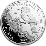 Australia 2 Dollars The Australian Kookaburra (Florin Privy) 1999 KM# 417.5 THE AUSTRALIAN KOOKABURRA 2 OZ. 999 SILVER 1999 P100 coin reverse Australia 2 Dollars The Australian Kookaburra (Florin Privy) 1999 KM# 417.5 THE AUSTRALIAN KOOKABURRA 2 OZ. 999 SILVER 1999 P100 coin reverse