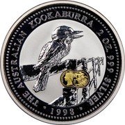 Australia 2 Dollars The Australian Kookaburra (Privy Marks) 1998 KM# 363 THE AUSTRALIAN KOOKABURRA 2 OZ. 999 SILVER 1998 coin reverse Australia 2 Dollars The Australian Kookaburra (Privy Marks) 1998 KM# 363 THE AUSTRALIAN KOOKABURRA 2 OZ. 999 SILVER 1998 coin reverse