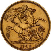 Australia 2 Pounds Coronation 1902 KM# 16 S S B.P. 1902 coin reverse Australia 2 Pounds Coronation 1902 KM# 16 S S B.P. 1902 coin reverse