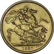 Australia 2 Pounds Victoria Queen. 50th Anniversary of Reign 1887 KM# 8 S B.P. 1887 coin reverse Australia 2 Pounds Victoria Queen. 50th Anniversary of Reign 1887 KM# 8 S B.P. 1887 coin reverse