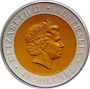 Australia 20 Dollars Third Millenium First Day 2000 KM# 519 ELIZABETH II AUSTRALIA 20 DOLLARS IRB coin obverse Australia 20 Dollars Third Millenium First Day 2000 KM# 519 ELIZABETH II AUSTRALIA 20 DOLLARS IRB coin obverse