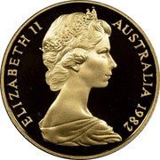 Australia 200 Dollars Commonwealth Games Brisbane 1982 KM# 76 ELIZABETH II AUSTRALIA 1982 RDM coin obverse Australia 200 Dollars Commonwealth Games Brisbane 1982 KM# 76 ELIZABETH II AUSTRALIA 1982 RDM coin obverse