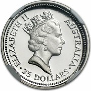 Australia 25 Dollars Koala 1992 KM# 172 ELIZABETH II AUSTRALIA 25 DOLLARS coin obverse Australia 25 Dollars Koala 1992 KM# 172 ELIZABETH II AUSTRALIA 25 DOLLARS coin obverse