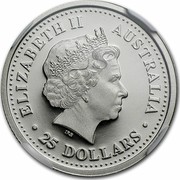 Australia 25 Dollars Koala 2000 KM# 471 ELIZABETH II AUSTRALIA 25 DOLLARS coin obverse Australia 25 Dollars Koala 2000 KM# 471 ELIZABETH II AUSTRALIA 25 DOLLARS coin obverse