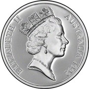 Australia 25 Dollars Princess Margaret 1992 KM# 203 ELIZABETH II AUSTRALIA 1992 RDM coin obverse Australia 25 Dollars Princess Margaret 1992 KM# 203 ELIZABETH II AUSTRALIA 1992 RDM coin obverse