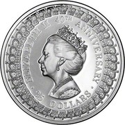 Australia 25 Dollars Princess Margaret 1992 KM# 203 ELIZABETH 40TH ANNIVERSARY 25 DOLLARS SD coin reverse Australia 25 Dollars Princess Margaret 1992 KM# 203 ELIZABETH 40TH ANNIVERSARY 25 DOLLARS SD coin reverse