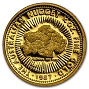 Australia 25 Dollars The Australian Nugget 1987 KM# 96 THE AUSTRALIAN NUGGET 1/4 OZ. FINE GOLD FATHER'S DAY 1979 P SD 1987 coin reverse