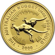 Australia 25 Dollars The Australian Nugget 2000 KM# 466 THE AUSTRALIAN NUGGET 1/4 OZ. 9999 GOLD *YEAR* coin reverse Australia 25 Dollars The Australian Nugget 2000 KM# 466 THE AUSTRALIAN NUGGET 1/4 OZ. 9999 GOLD *YEAR* coin reverse