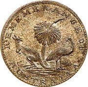 Australia 4 Pence Julius Hogarth and Conrad Erichsen 1860 KM# Tn119 REMEMBRANCE OF AUSTRALIA coin reverse Australia 4 Pence Julius Hogarth and Conrad Erichsen 1860 KM# Tn119 REMEMBRANCE OF AUSTRALIA coin reverse