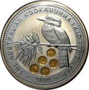 Australia 30 Dollars Kookaburra USA State Quarters 2000 KM# 617 THE AUSTRALIAN KOOKABURRA 1 KILO 999 SILVER 2000 coin reverse Australia 30 Dollars Kookaburra USA State Quarters 2000 KM# 617 THE AUSTRALIAN KOOKABURRA 1 KILO 999 SILVER 2000 coin reverse