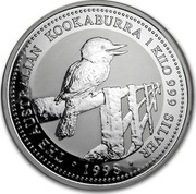 Australia 30 Dollars The Australian Kookaburra 1998 KM# 495 THE AUSTRALIAN KOOKABURRA 1 KILO 999 SILVER 1998 coin reverse Australia 30 Dollars The Australian Kookaburra 1998 KM# 495 THE AUSTRALIAN KOOKABURRA 1 KILO 999 SILVER 1998 coin reverse