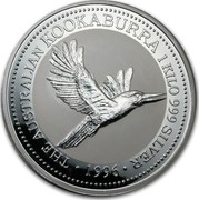 Australia 30 Dollars (The Australian Kookaburra) KM# 292 THE AUSTRALIAN KOOKABURRA 1 KILO 999 SILVER *YEAR* coin reverse Australia 30 Dollars (The Australian Kookaburra) KM# 292 THE AUSTRALIAN KOOKABURRA 1 KILO 999 SILVER *YEAR* coin reverse