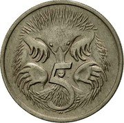 Australia 5 Cents Echidna 1981 KM# 64 5 SD coin reverse