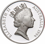 Australia 5 Dollars Australian Explorers - Charles Sturt 1994 KM# 265 ELIZABETH II AUSTRALIA 1994 RDM coin obverse Australia 5 Dollars Australian Explorers - Charles Sturt 1994 KM# 265 ELIZABETH II AUSTRALIA 1994 RDM coin obverse