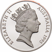 Australia 5 Dollars Colonial Australia - Cobb and Co 1995 KM# 304 ELIZABETH II AUSTRALIA 1995 RDM coin obverse Australia 5 Dollars Colonial Australia - Cobb and Co 1995 KM# 304 ELIZABETH II AUSTRALIA 1995 RDM coin obverse