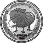 Australia 5 Dollars Frilled-Neck Lizard 2000 KM# 379 SYDNEY 2000 ™© P coin reverse Australia 5 Dollars Frilled-Neck Lizard 2000 KM# 379 SYDNEY 2000 ™© P coin reverse