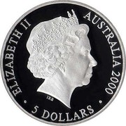 Australia 5 Dollars Harbor of Life (Land) 2000 KM# 815 ELIZABETH II AUSTRALIA 2000 5 DOLLARS IRB coin obverse Australia 5 Dollars Harbor of Life (Land) 2000 KM# 815 ELIZABETH II AUSTRALIA 2000 5 DOLLARS IRB coin obverse