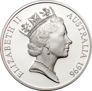 Australia 5 Dollars Horse Racing 1996 Proof KM# 329 ELIZABETH II AUSTRALIA 1996 RDM coin obverse Australia 5 Dollars Horse Racing 1996 Proof KM# 329 ELIZABETH II AUSTRALIA 1996 RDM coin obverse