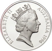 Australia 5 Dollars National Identity - Henry Lawson 1996 KM# 332 ELIZABETH II AUSTRALIA 1996 RDM coin obverse Australia 5 Dollars National Identity - Henry Lawson 1996 KM# 332 ELIZABETH II AUSTRALIA 1996 RDM coin obverse