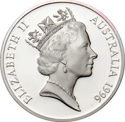 Australia 5 Dollars National Identity - Stockman 1996 KM# 328 ELIZABETH II AUSTRALIA 1996 RDM coin obverse Australia 5 Dollars National Identity - Stockman 1996 KM# 328 ELIZABETH II AUSTRALIA 1996 RDM coin obverse