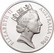 Australia 5 Dollars National Identity - Tom Roberts 1996 KM# 331 ELIZABETH II AUSTRALIA 1996 RDM coin obverse Australia 5 Dollars National Identity - Tom Roberts 1996 KM# 331 ELIZABETH II AUSTRALIA 1996 RDM coin obverse