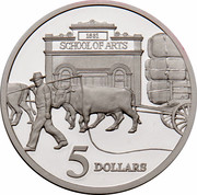 Australia 5 Dollars Opening of a Continent 1997 KM# 547 1881 SCHOOL OF ARTS 5 DOLLARS WP coin reverse Australia 5 Dollars Opening of a Continent 1997 KM# 547 1881 SCHOOL OF ARTS 5 DOLLARS WP coin reverse