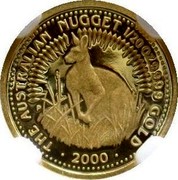 Australia 5 Dollars The Australian Nugget 1999 KM# 448 THE AUSTRALIAN NUGGET 1/20 OZ. 9999 GOLD *YEAR* coin reverse