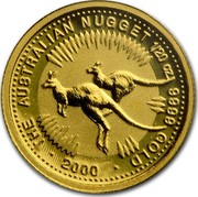 Australia 5 Dollars The Australian Nugget 2000 KM# 464 THE AUSTRALIAN NUGGET 1/20 OZ. 9999 GOLD *YEAR* coin reverse Australia 5 Dollars The Australian Nugget 2000 KM# 464 THE AUSTRALIAN NUGGET 1/20 OZ. 9999 GOLD *YEAR* coin reverse