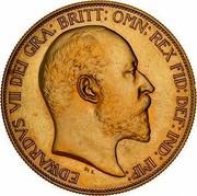 Australia 5 Pounds Coronation 1902 Proof KM# 17 EDWARDVS VII D: G: BRITT: OMN: REX F: D: IND: IMP: DES. coin obverse Australia 5 Pounds Coronation 1902 Proof KM# 17 EDWARDVS VII D: G: BRITT: OMN: REX F: D: IND: IMP: DES. coin obverse