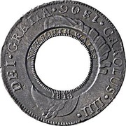 Australia Five Shillings Holey Dollar 1813 KM# 2.1 CAROIUS IIII DEI GRATIA 1806 NEW SOUTH WALES coin obverse Australia Five Shillings Holey Dollar 1813 KM# 2.1 CAROIUS IIII DEI GRATIA 1806 NEW SOUTH WALES coin obverse