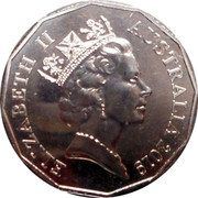 Australia 50 Cents Coat of Arms 2019 KM# 83 ELIZABETH II AUSTRALIA *YEAR* RDM coin obverse Australia 50 Cents Coat of Arms 2019 KM# 83 ELIZABETH II AUSTRALIA *YEAR* RDM coin obverse