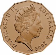 Australia 50 Cents Royal Visit 2000 KM# 437 ELIZABETH II AUSTRALIA 2000 G coin obverse Australia 50 Cents Royal Visit 2000 KM# 437 ELIZABETH II AUSTRALIA 2000 G coin obverse