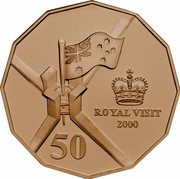 Australia 50 Cents Royal Visit 2000 KM# 437 ROYAL VISIT 2000 50 coin reverse Australia 50 Cents Royal Visit 2000 KM# 437 ROYAL VISIT 2000 50 coin reverse