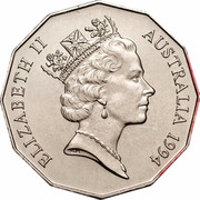 Australia 50 Cents (Year of the Family) KM# 257 ELIZABETH II AUSTRALIA 1994 RDM coin obverse Australia 50 Cents (Year of the Family) KM# 257 ELIZABETH II AUSTRALIA 1994 RDM coin obverse