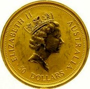 Australia 50 Dollars Two kangaroos 1996 KM# 275.1 ELIZABETH II AUSTRALIA • 50 DOLLARS • RDM coin obverse Australia 50 Dollars Two kangaroos 1996 KM# 275.1 ELIZABETH II AUSTRALIA • 50 DOLLARS • RDM coin obverse