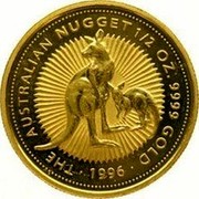 Australia 50 Dollars Two kangaroos 1996 KM# 275.1 THE AUSTRALIAN NUGGET 1/2 OZ. 9999 GOLD • 1996 • coin reverse Australia 50 Dollars Two kangaroos 1996 KM# 275.1 THE AUSTRALIAN NUGGET 1/2 OZ. 9999 GOLD • 1996 • coin reverse