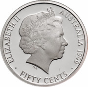 Australia Fifty Cents Coins of the 20th Century Memories - 1918 Sixpence 1999 KM# 484 ELIZABETH II AUSTRALIA 1999 FIFTY CENTS IRB coin obverse Australia Fifty Cents Coins of the 20th Century Memories - 1918 Sixpence 1999 KM# 484 ELIZABETH II AUSTRALIA 1999 FIFTY CENTS IRB coin obverse