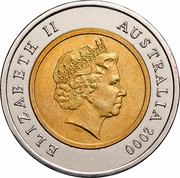 Australia Five Dollars Phar Lap 2000 KM# 478 ELIZABETH II AUSTRALIA 2000 IRB coin obverse