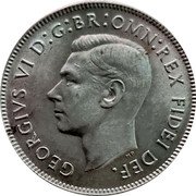 Australia Florin (50 Years of Federation) KM# 47 GEORGIVS VI D:G:BR:OMN:REX FIDEI DEF. HP coin obverse Australia Florin (50 Years of Federation) KM# 47 GEORGIVS VI D:G:BR:OMN:REX FIDEI DEF. HP coin obverse